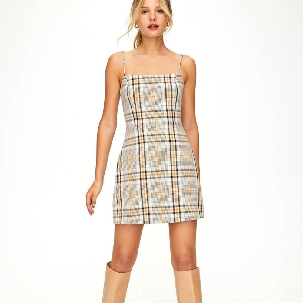 Aritzia Wilfred Isabelle Dress in Plaid